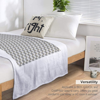 Inverted S Pattern Shrink-resistant Throw Blanket
