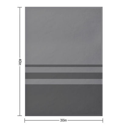 Slate Gray Stripes on Gray Background Machine-washable Throw Blanket