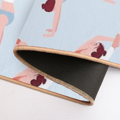 Doing Yoga Girls  Rapid-Drying Bath Mat