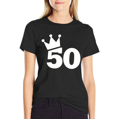 50th Birthday Crown  Moisture-wicking T-Shirt