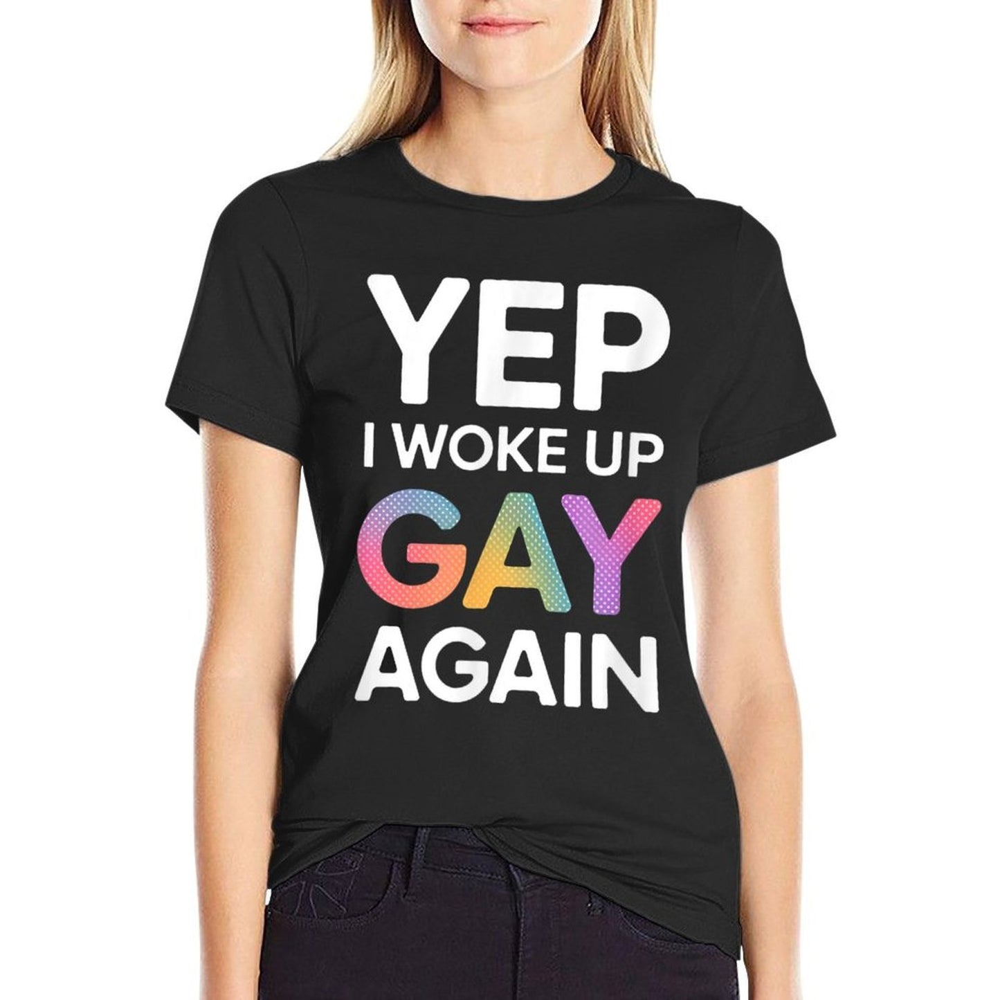 Woke-Up-Gay - Pride-Rainbow-Queer-Gay CSD-Party-LGBTQ  Wrinkle-resistant T-Shirt