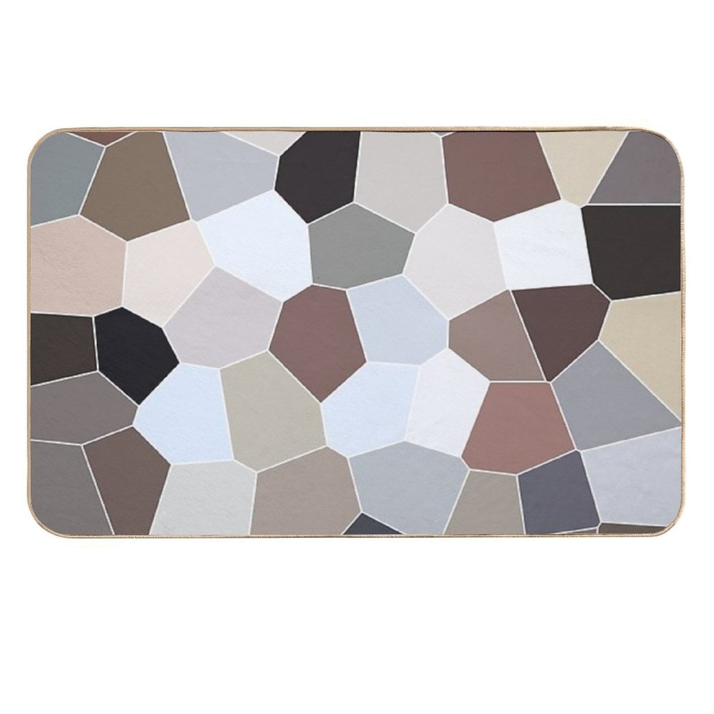 Seashell Colors Coastal Vibes Abstract Seashells And Beach Pebbles Mosaic 1 of 4  Repositionable Bath Mat