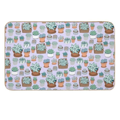 Succulent Love  Easy To Clean Bath Mat
