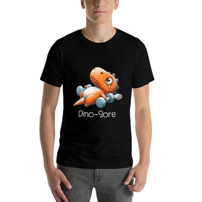 Funny Gym Workout Dinosaur Weight Lifting Gym Dino Sore  Breathable T-Shirt
