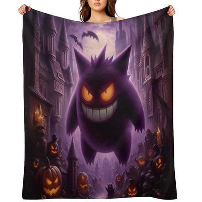 Purple Ghost Multi-functional Throw Blanket