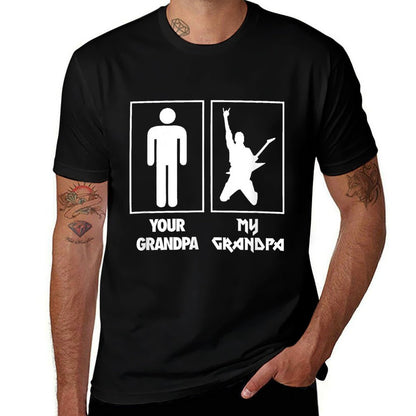Your Grandpa My Grandpa Guitar Rock N Roll Music Band  Graphic-printed T-Shirt