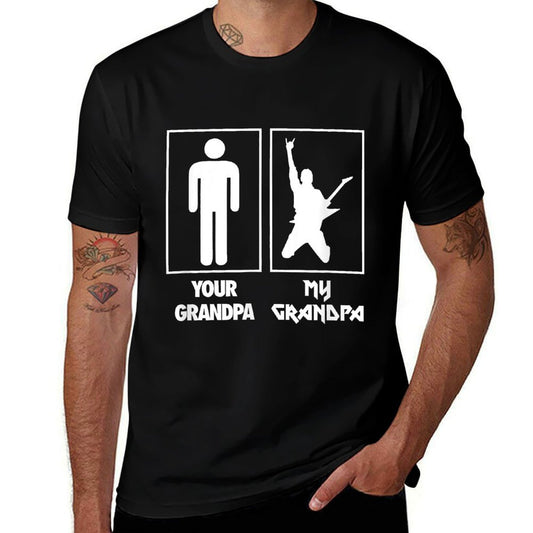 Your Grandpa My Grandpa Guitar Rock N Roll Music Band  Graphic-printed T-Shirt