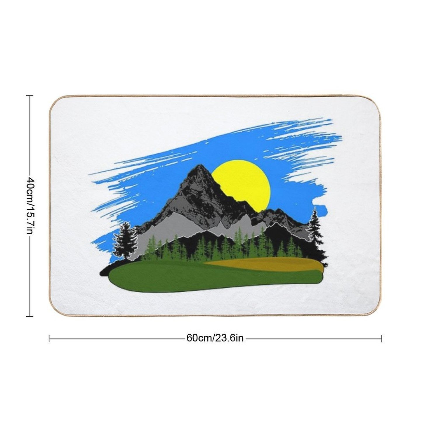 Sunset Over Mountains  Versatile Bath Mat
