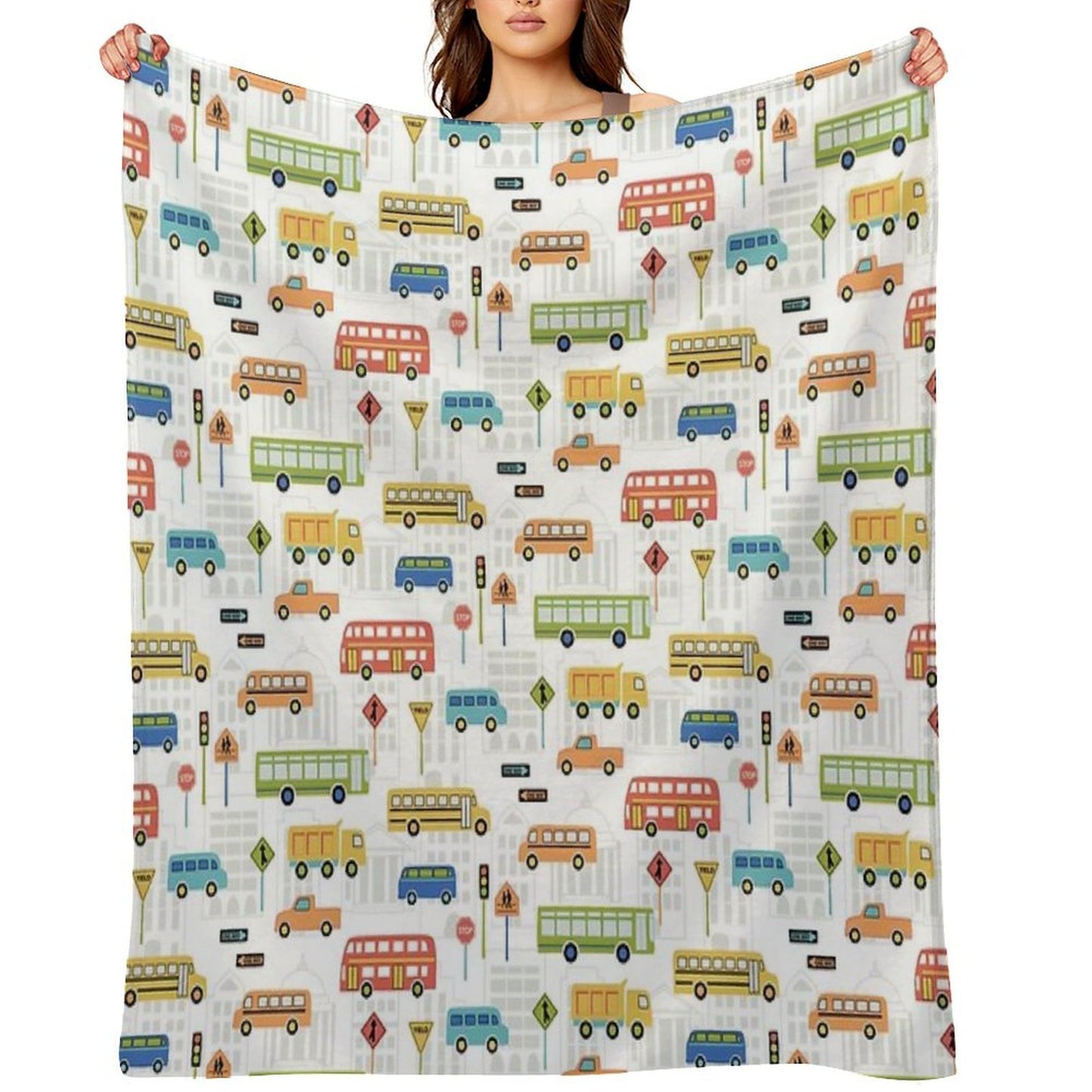 Bus Stop Machine-washable Throw Blanket
