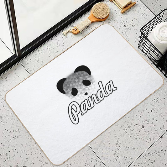Geometric Panda Drawing  Rapid-Drying Bath Mat