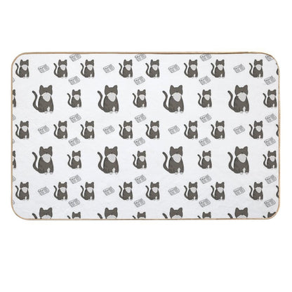 Newspaper And Newspaper  Repositionable Bath Mat