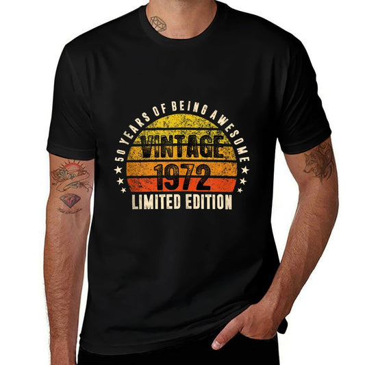 50 Year Old Gifts Vintage 1972 Limited Edition 50th Birthday  Tagless Design T-Shirt