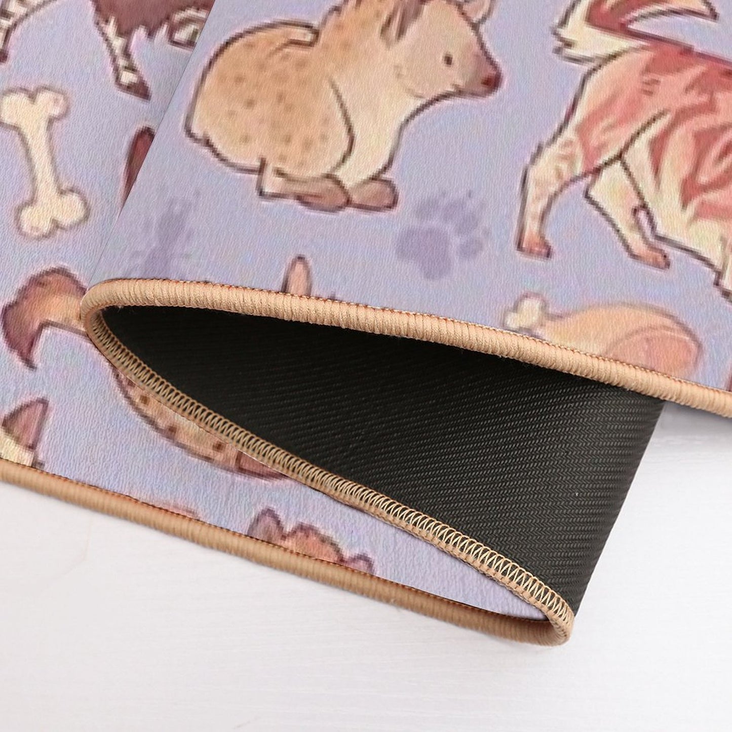 Hyenas in Lavender  Long-Lasting Bath Mat