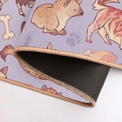 Hyenas in Lavender  Long-Lasting Bath Mat