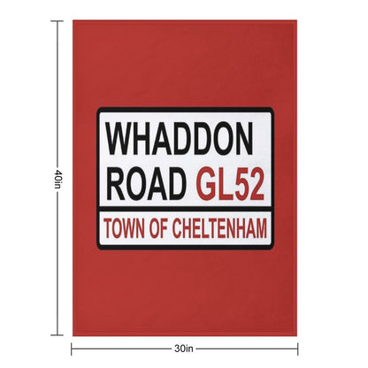 Cheltenham Town Whaddon Road Iconic Street Sign Premium Throw Blanket