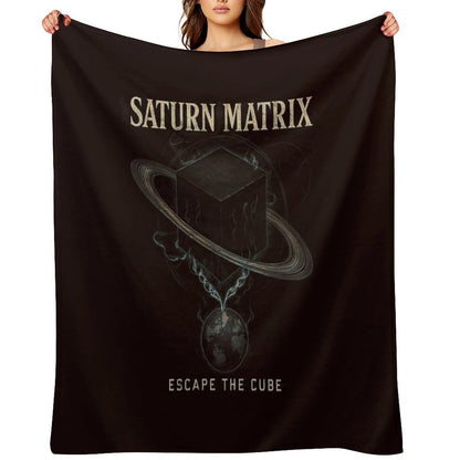 The Saturn Matrix Escape The Cube Lightweight Throw Blanket