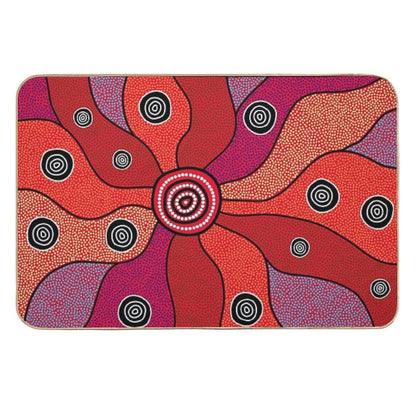 Authentic Aboriginal Art - Central Lands  Rapid-Drying Bath Mat