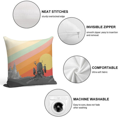 Land Of Ooo (Adventure Time) Soft Fade-Resistant Throw Pillow