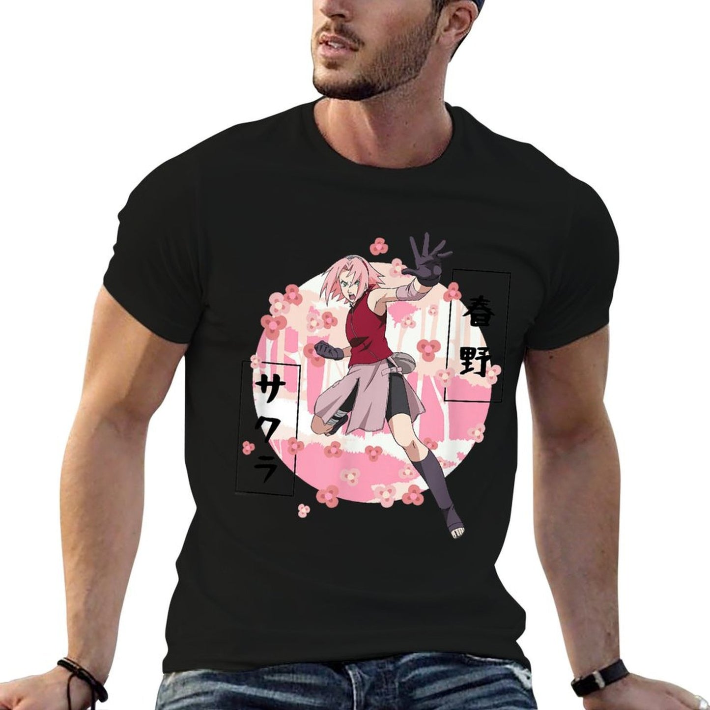 Naruto Shippuden Sakura Blossoms Anime  Versatile T-Shirt