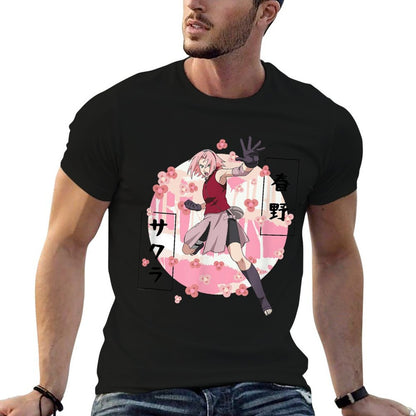 Naruto Shippuden Sakura Blossoms Anime  Versatile T-Shirt