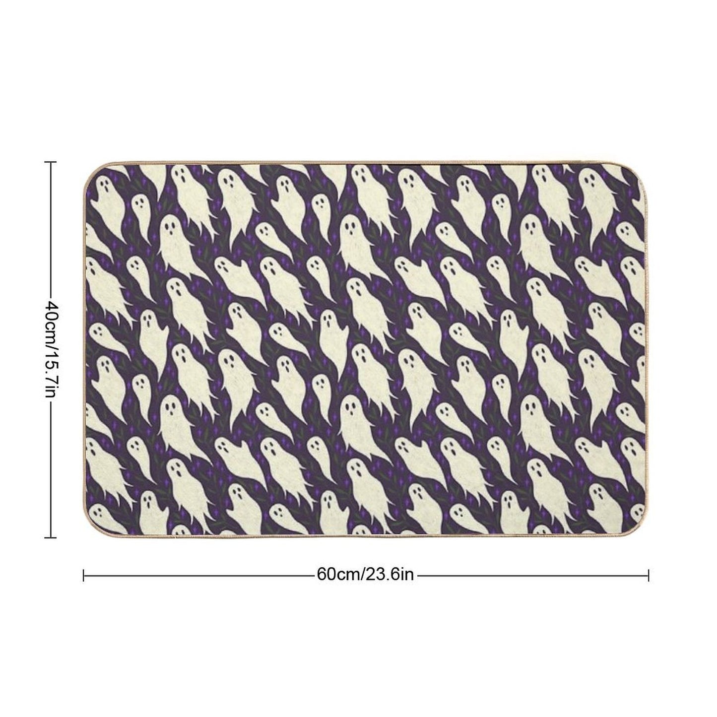 Ghosts - Halloween Repeating Pattern Durable Bath Mat