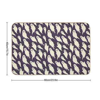 Ghosts - Halloween Repeating Pattern Durable Bath Mat