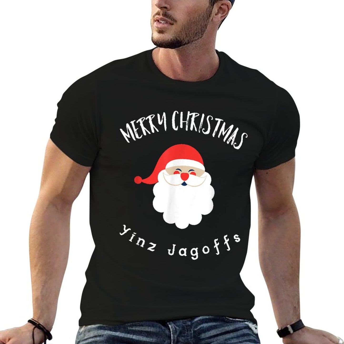 Merry Christmas Yinz Jagoffs Pittsburgh, Pittsburghese  Heathered Texture T-Shirt