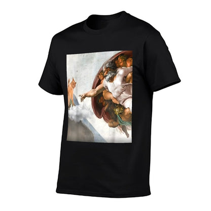 Funny Creation of Cat Meme, by Michelangelo Men Women  Vintage-inspired T-Shirt