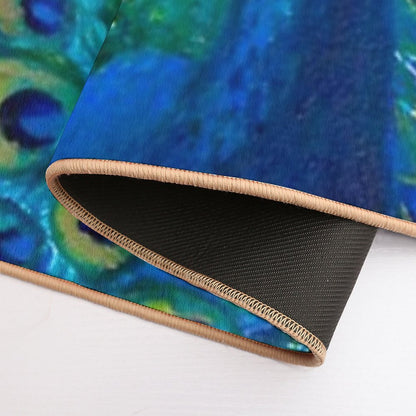 Beautiful Painted Peacock in Its Full Glory  Odorless Bath Mat