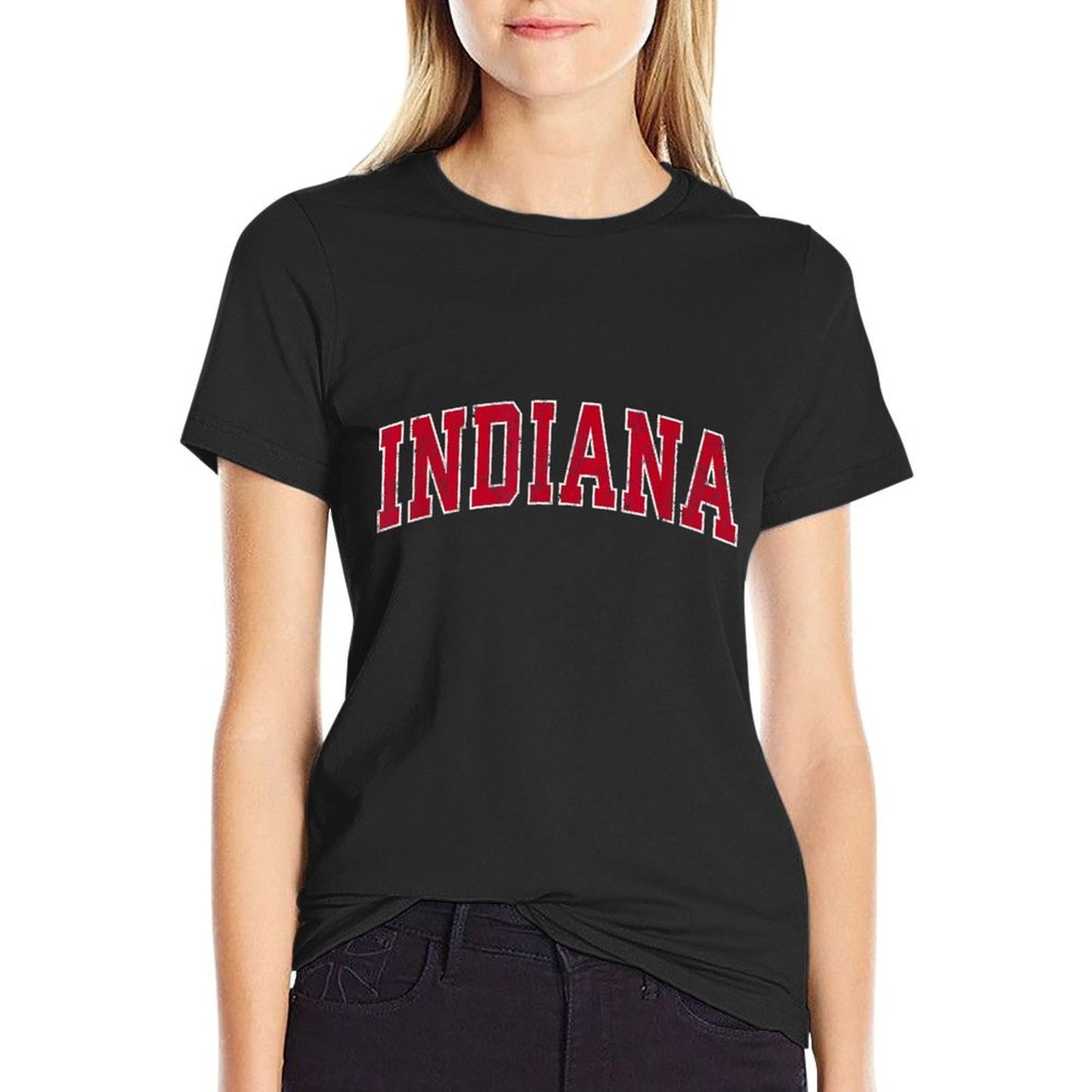 Indiana IN Vintage Sports Design Red Design  Trendy Pattern T-Shirt