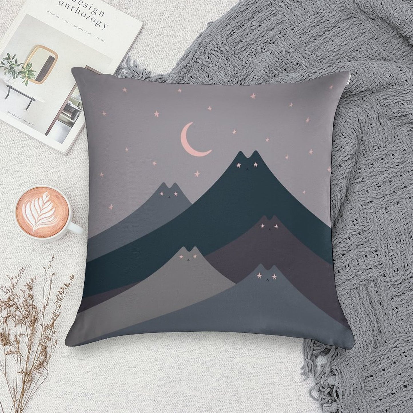 Cat Landscape 116 Soft Multiple Sizes Throw Pillow