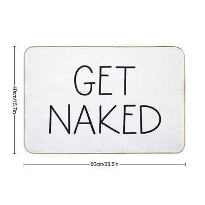 Get Naked White  Slip-Resistant Bath Mat