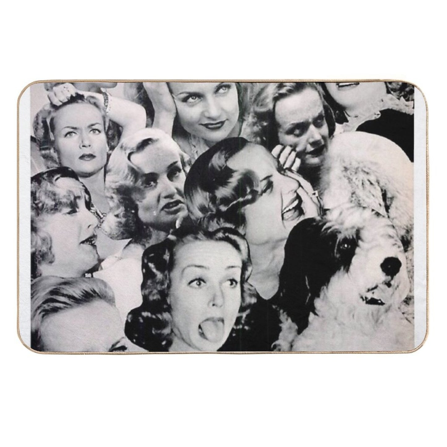 Carole Collage  Easy Maintenance Bath Mat