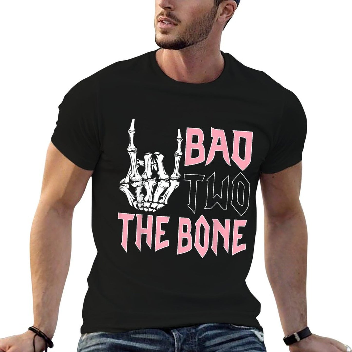 Bad Two The Bone Birthday 2 Years Old Birthday  Trendy Pattern T-Shirt