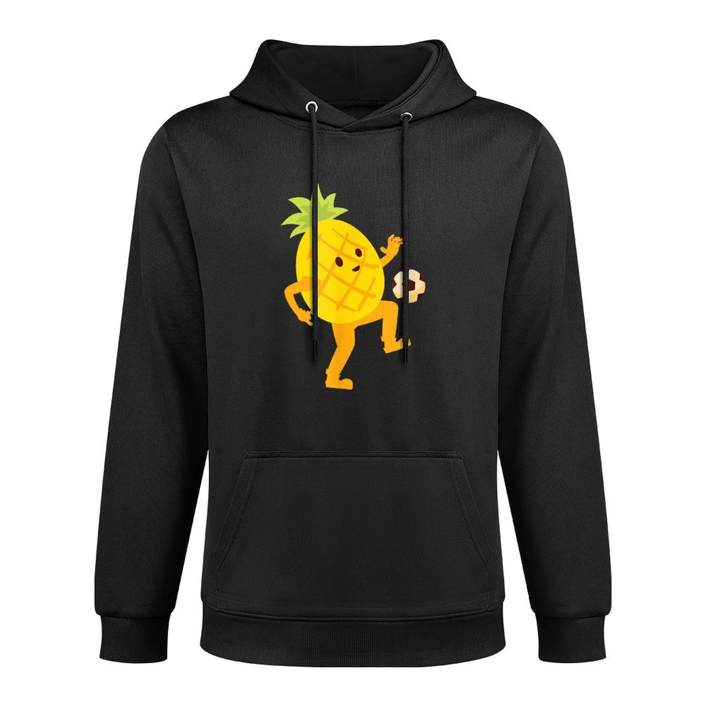 Pineapple Playing Soccer Hobby Sports Ball Sports Kangaroo Pocket Hoodie