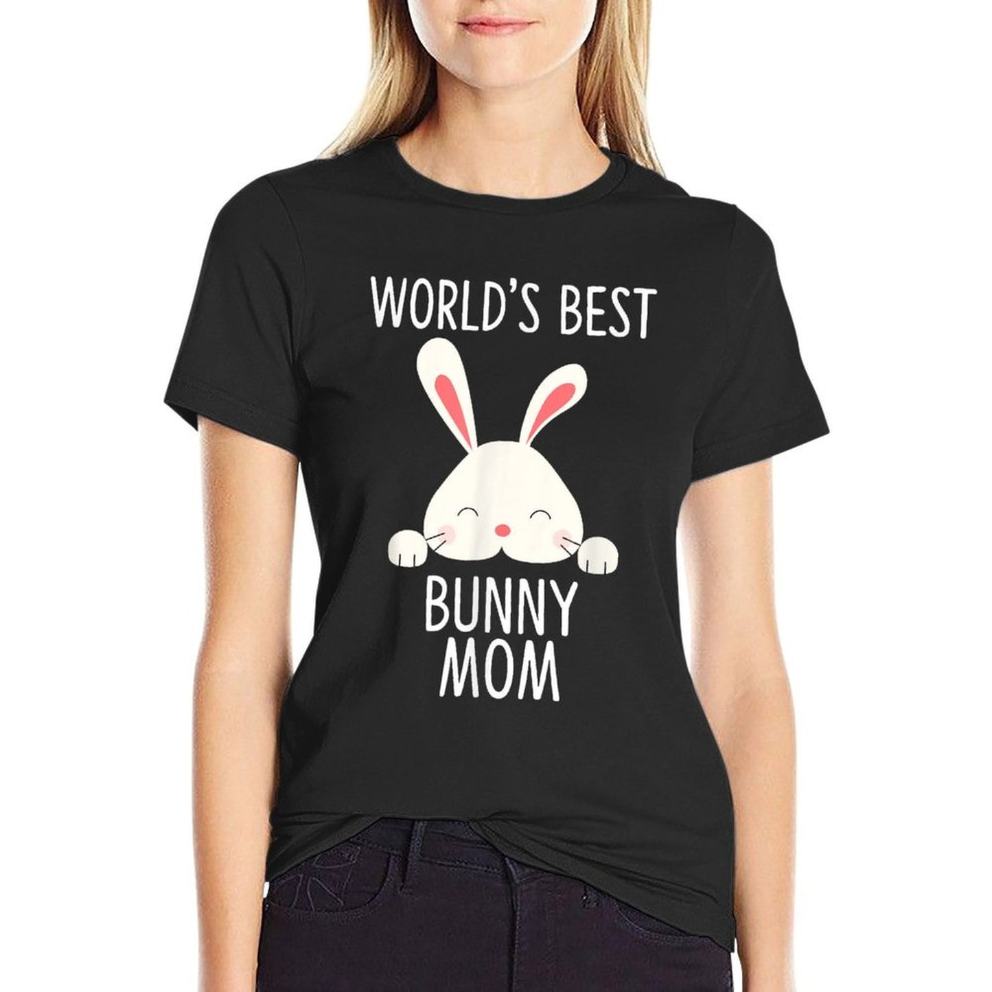 World’s Best Bunny Mom Cute Rabbit Lover for Women  Versatile T-Shirt