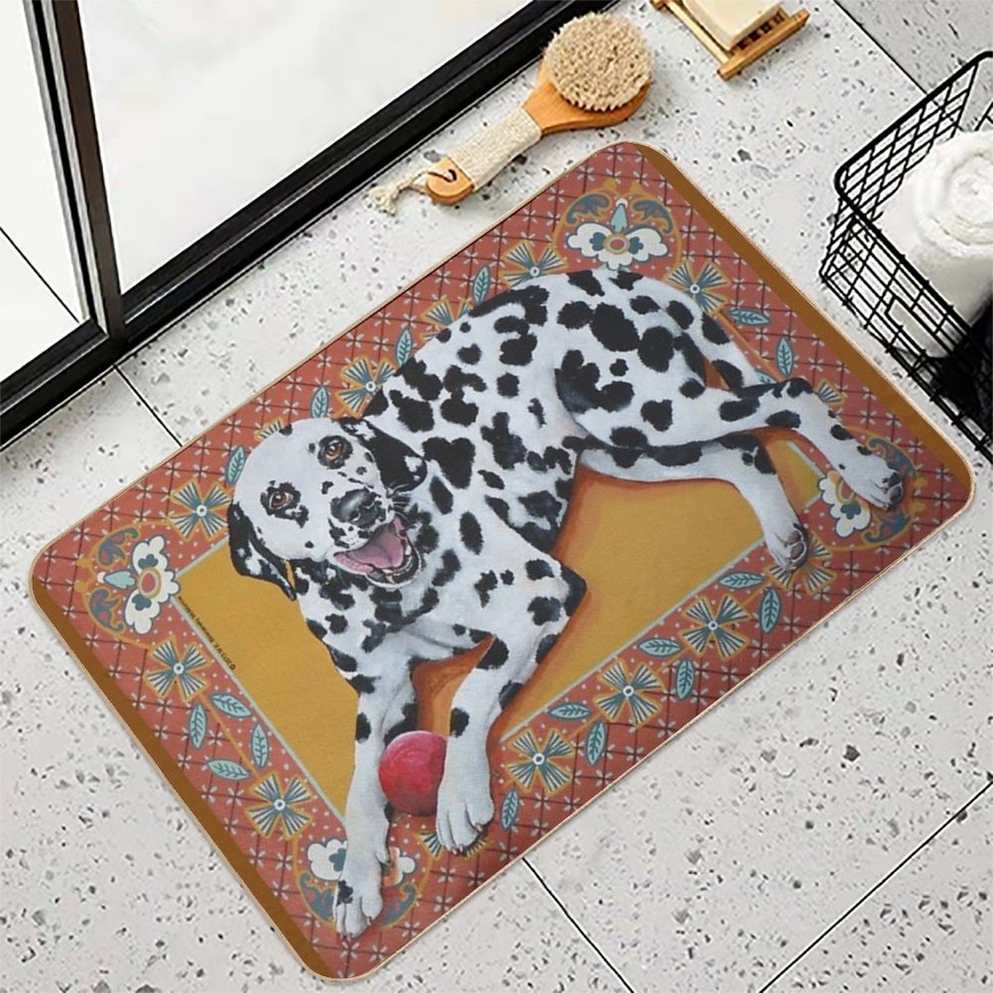 Helen Dalmatian  Odorless Bath Mat