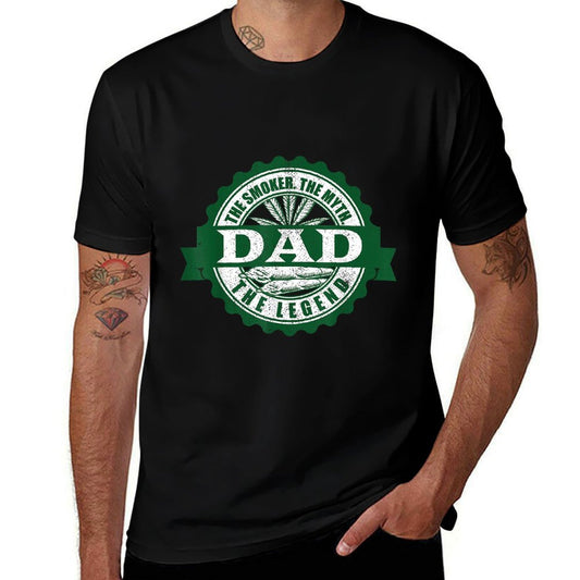 Dad Smoker Myth Legend 420 Weed Cannabis Stoner Gift  Vintage-inspired T-Shirt
