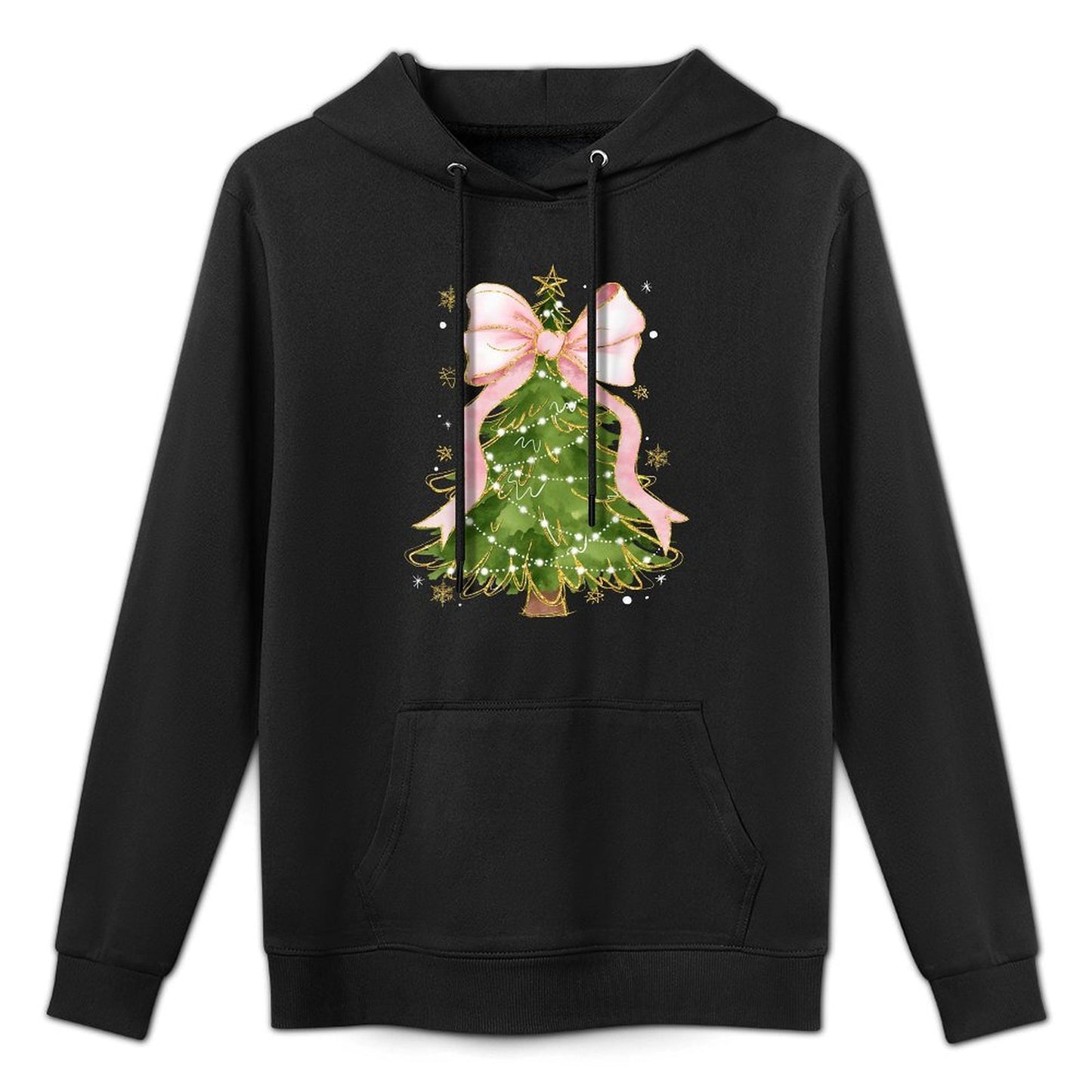 Coquette Bow Christmas Tree Xmas Holiday Girly Outfit Women Durable Construction Hoodie