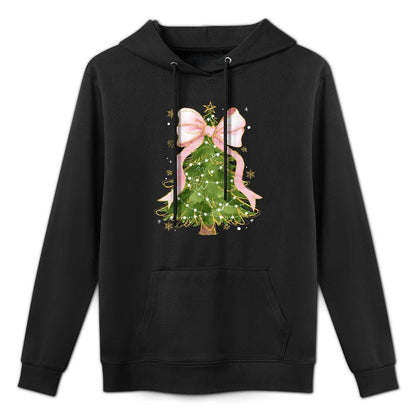 Coquette Bow Christmas Tree Xmas Holiday Girly Outfit Women Durable Construction Hoodie