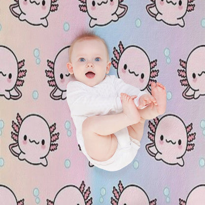 Cute Axolotl Premium Throw Blanket