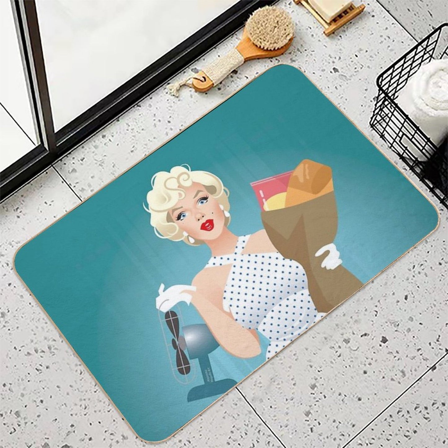 The Girl  Absorbent Bath Mat