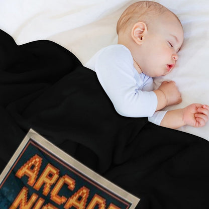 Arcade Night Leveling Up in Silence Quick-dry Throw Blanket