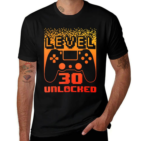 30th Birthday For Men Level 30 Unlocked Gamer 30 Year Old  Durable T-Shirt