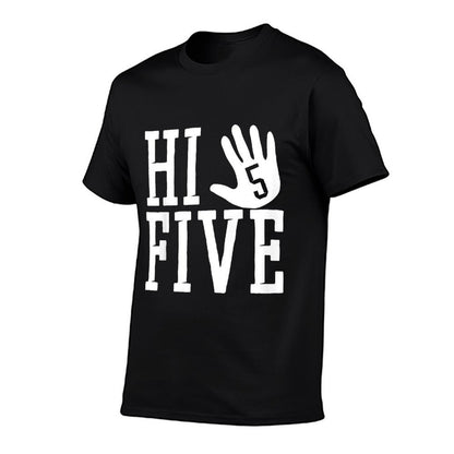 Hi Five 5 Years Old 5th Birthday Comfortable T-Shirt