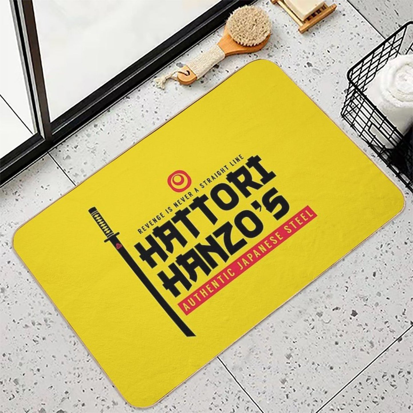 Japanese Steel Dark Version  Long-Lasting Bath Mat