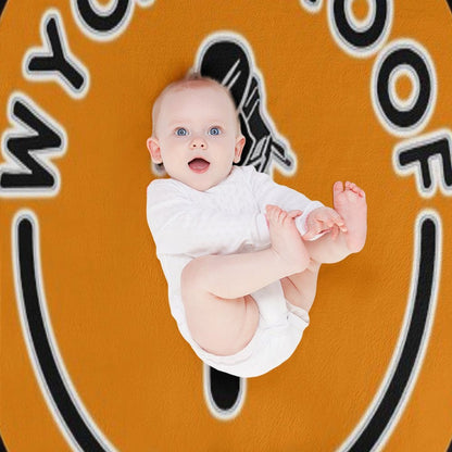 WycheproofMCC Black on Orange Sustainable Throw Blanket