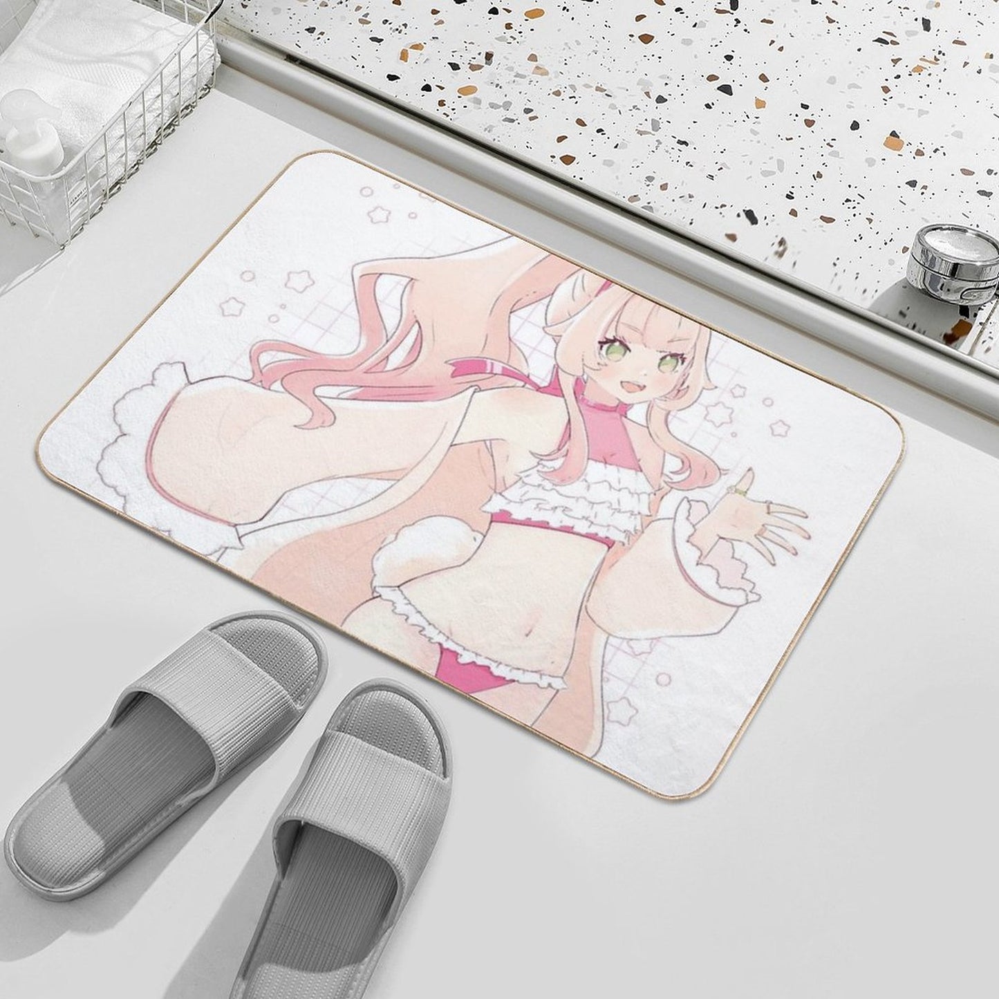 Summer Bun  High-Traffic Bath Mat