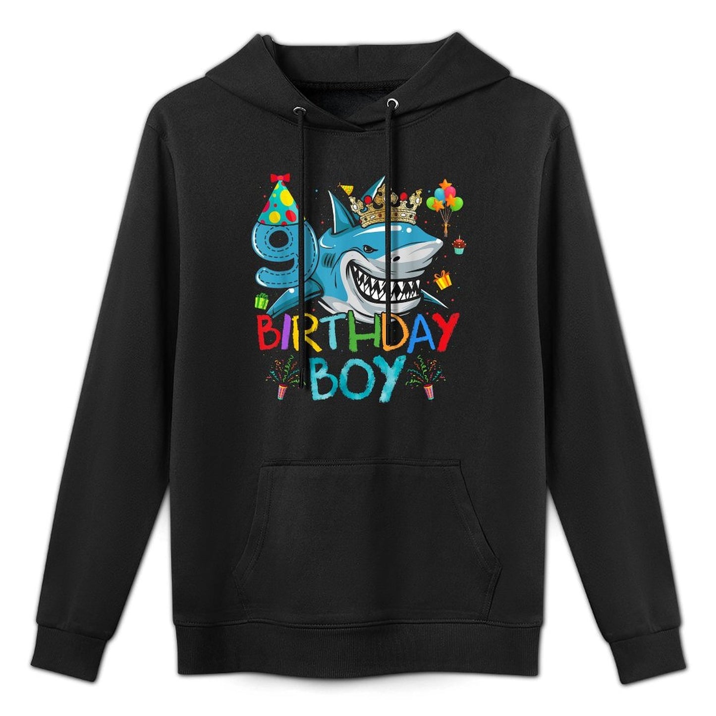 9th Birthday Shark Ocean Theme Party 9 Years Old For Boy Easy Care Hoodie