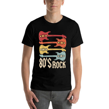 80s Rock Band Guitar Cassette Tape 1980s Vintage 80s Costume  Durable T-Shirt